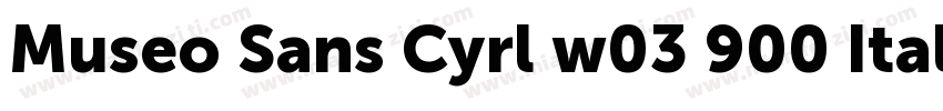 Museo Sans Cyrl w03 900 Italic字体转换